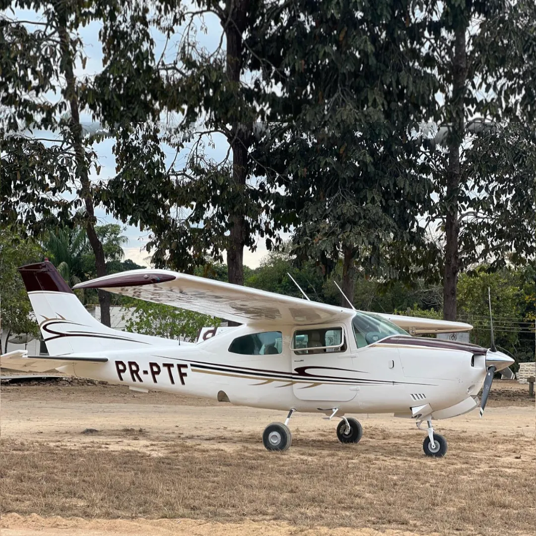 Aeronave utilizada no traslado até a Triple Borders Lodge
